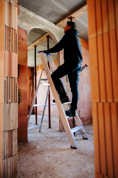 Solide Trapladder Industrieel  6 Treden  Pt