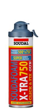 Soudal Soudafoam X-Tra 750 Click&Fix Gun 500Ml Soudal Soudafoam X-Tra 750 Click&Fix Gun 500Ml