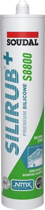 Soudal 300ml Silirub+ S8800 Voeggrijs Soudal 300ml Silirub+ S8800 Voeggrijs
