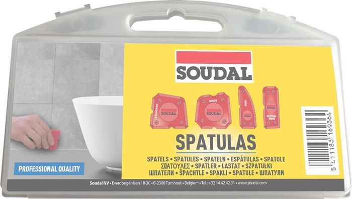 Soudal Spatelset 4 afstrijkplaatjes 153314