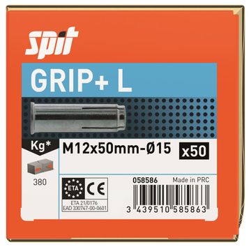 SPIT SPIT GRIP+ L SLAGANKER M12X50 VERZINKT