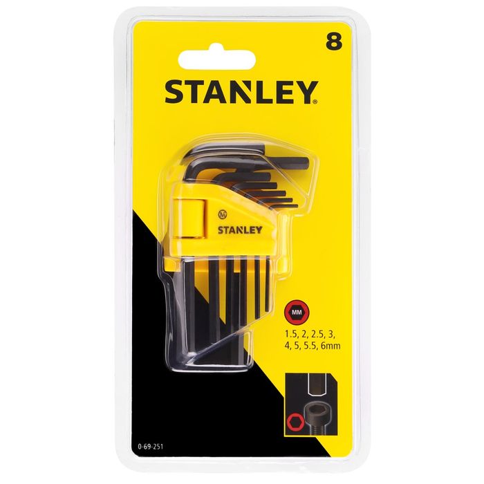 Stanley Stiftsleutelset 8 Dlg 1,5Mm-6Mm