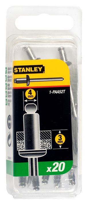 Stanley Popnagels 4X3Mm - 20 Stuks