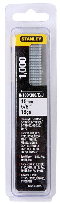 Stanley Nagels 15Mm Type J - 1000 Stuks Stanley Nagels 15Mm Type J - 1000 Stuks