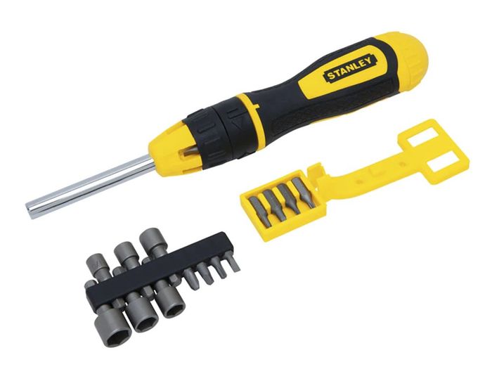 Stanley Multibit Schroevendraaier Met Ratel Stanley Multibit Schroevendraaier Met Ratel