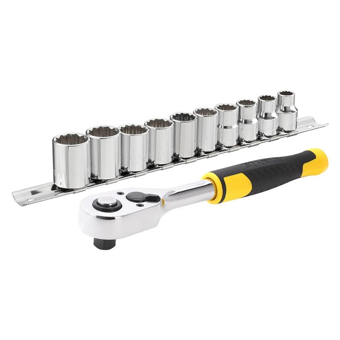 Stanley Ratelset 3/8 72t 11 delig Stanley Ratelset 3/8 72t 11 delig