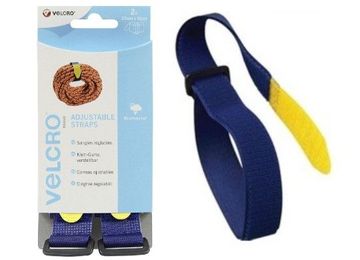 Wedi Trade VELCRO Adjustable strap klitband 25mmX46 cm (02 Pc.) Blauw