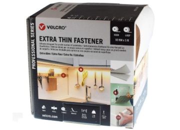 Wedi Trade VELCROÑ brand thin-tape klitband h/l 20 mm Rol 05Mtr. Wit