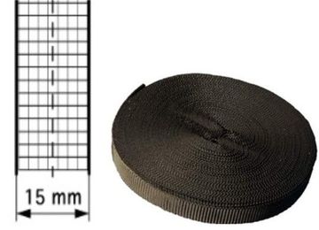 Wedi Trade Montageband op rol recht 1.0x15 mmPP-zwart  (1x15 Mtr.)