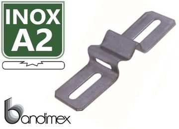 Wedi Trade WT bandimex beugel / 9mm sleuf /L=140 MMA2 inox (1 Pc.)