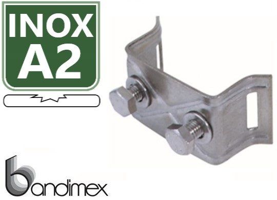 Wedi Trade WT bandimex beugel/U-gebogen/M-2 boutA2 inox (1 Pc.)