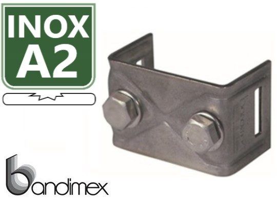 Wedi Trade WT bandimex beugel/U-recht/M-2 bout  A2inox (1 Pc.)