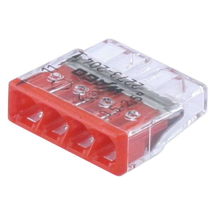 Wago 100 St Wago Steekklem Compact 4 Pol Wago 100 St Wago Steekklem Compact 4 Pol