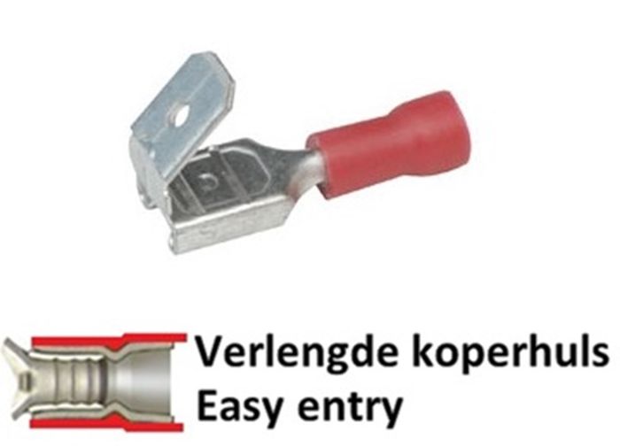Wedi Trade Wt V-St-Huls (Vpe) Dubbel - 6.3 Mm Rood