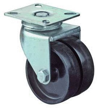 BS Rollen B100.A90.051 Zwenkwiel Dubbel Wiel 36Mm