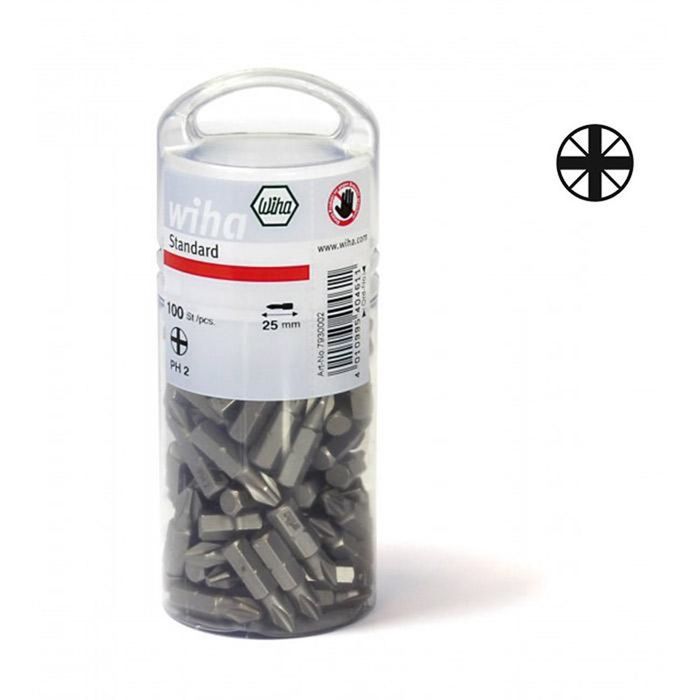 Wiha Bits 7930-005 7012 Z Pz2X25 (100)