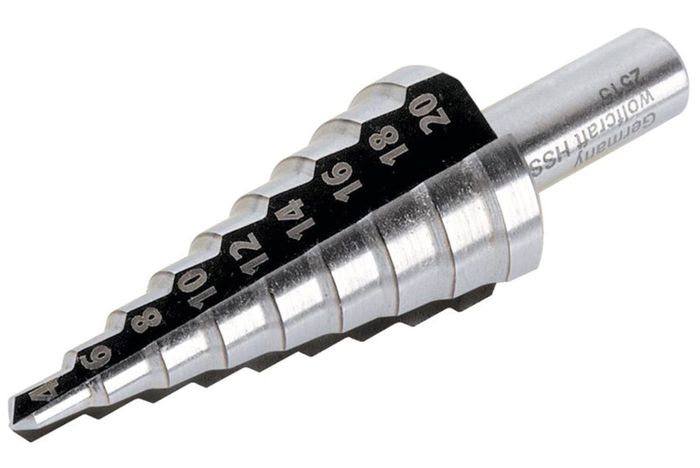 Wolfcraft 1 HSS-getrapte boor, 3 snijvlakken, scha