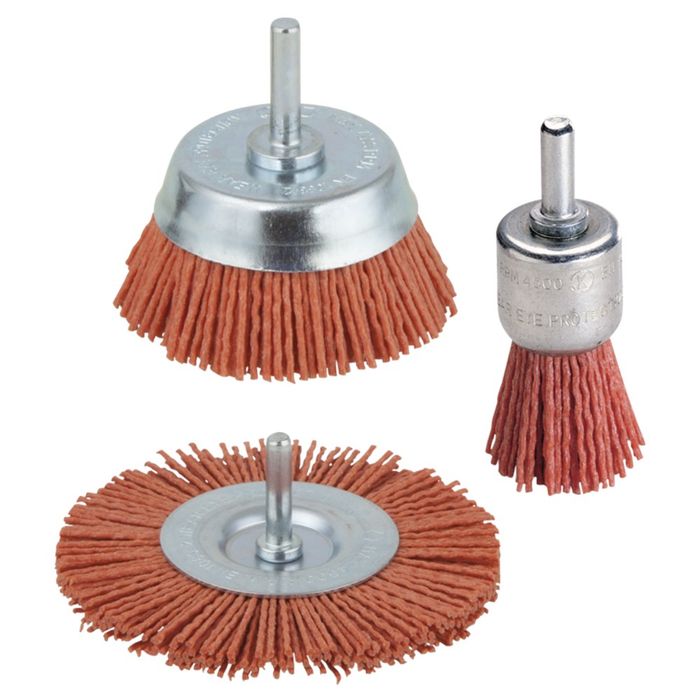 Wolfcraft 1 Nylon-draadborstel set met 6 mm Wolfcraft 1 Nylon-draadborstel set met 6 mm